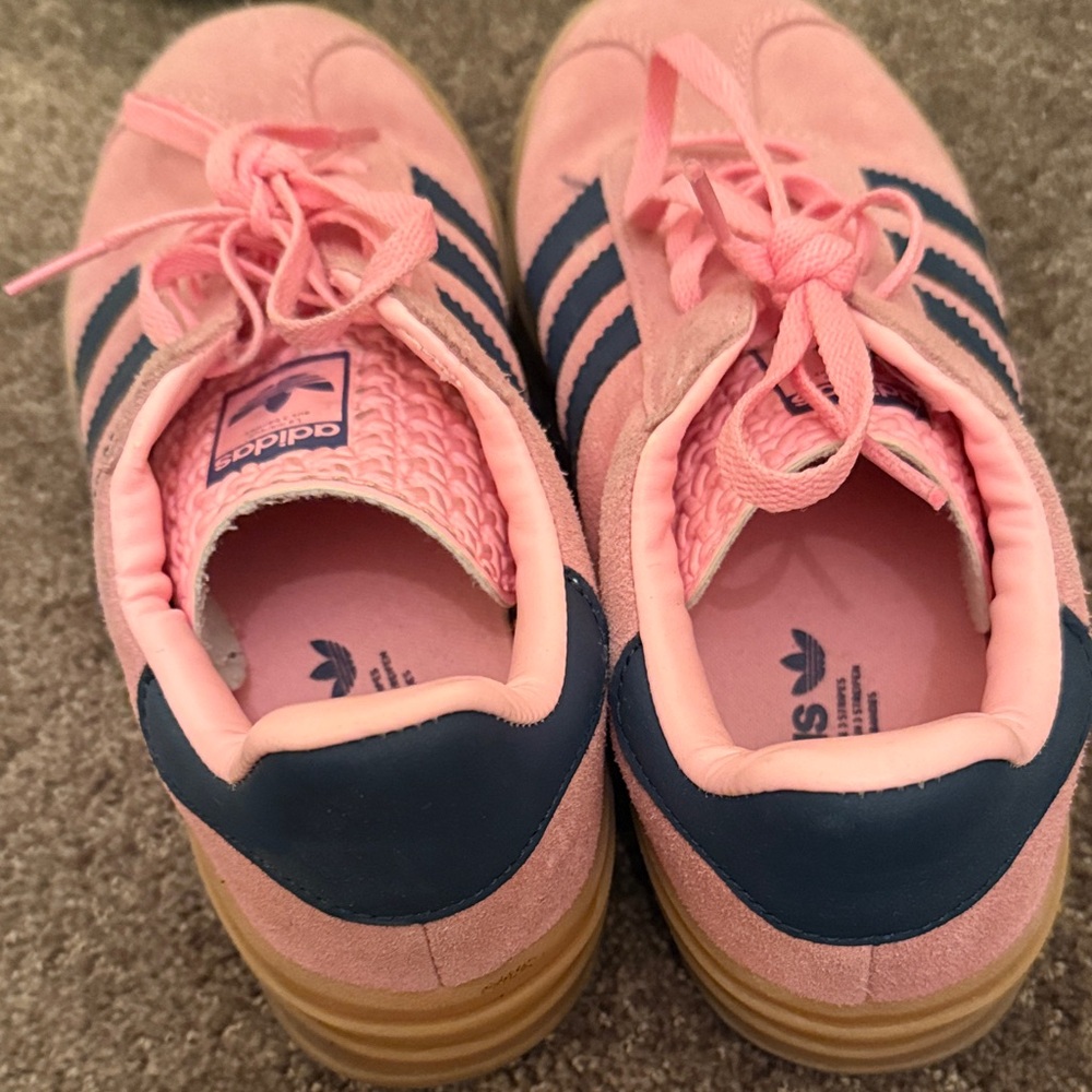 Adidas Gazelle Pink with Navy Stripes - Picture 3 of 5